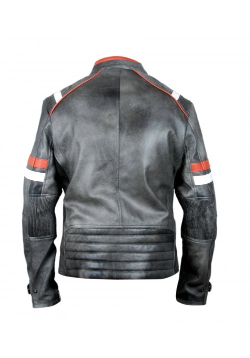 Kid's Fashion Gray Boys Leather Jacket